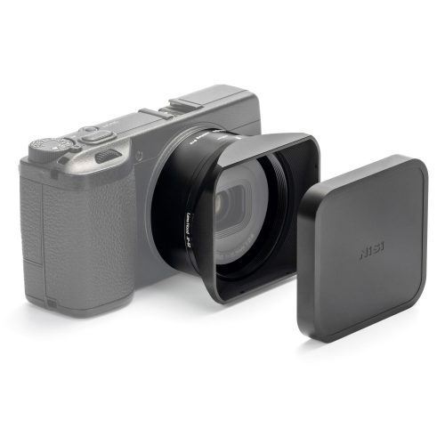 JetMag Pro - Kit Anello Adattatore, Paraluce in metallo e Tappo magnetico per Ricoh GRIV (Nero)
